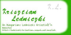 krisztian ledniczki business card